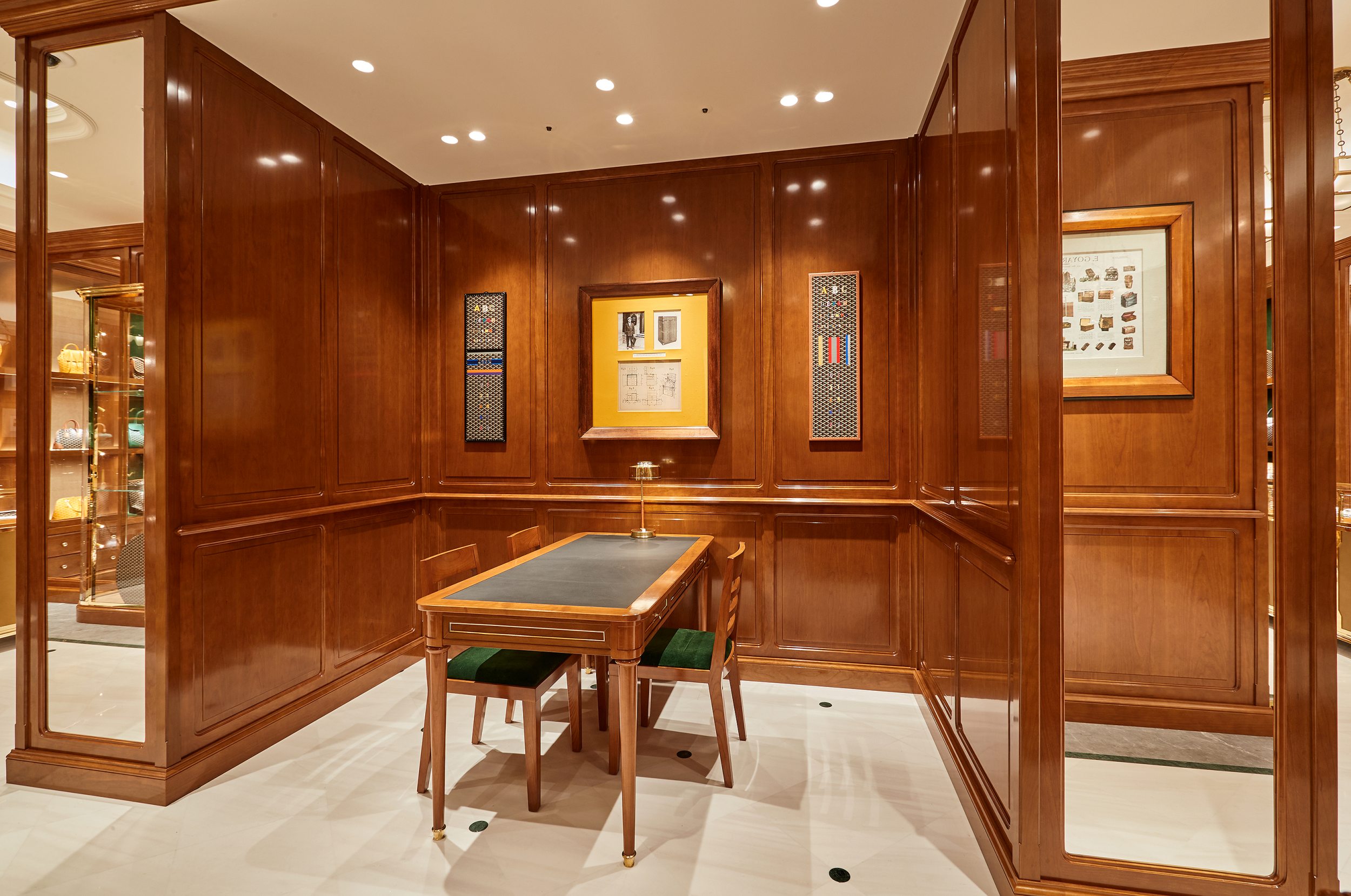 고야드 매장 전경 마카쥬 시연회 공간